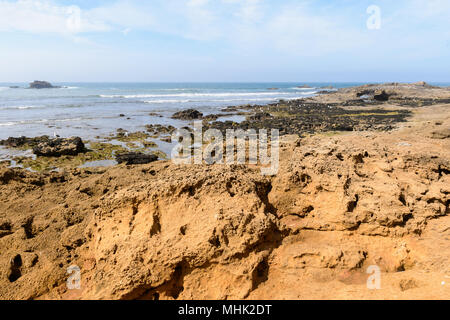 Cittadella fortificata e pareti in Essouira Marocco Foto Stock