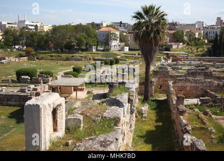 Sito archeologico di Atene nella zona di Kerameikos Foto Stock