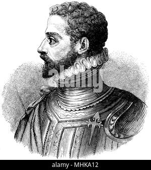 Alonso de Ercilla y Zuniga (nato il 7 agosto 1533 confessare, . intorno al 1595), Foto Stock