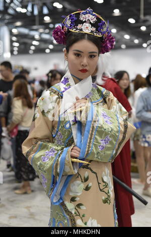 Beijin, Beijin, Cina. 30 apr, 2018. Pechino, Cina-30th Aprile 2018: Un coser alla Cina che faccio 26 Comic-Con a Pechino, Aprile 30th, 2018. Mietitrebbia Cosers cultura tradizionale cinese con animazione presso il comico-cost. Credito: SIPA Asia/ZUMA filo/Alamy Live News Foto Stock