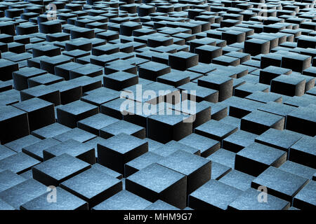 Abstract Business 3D rendering immagine sfondo con array di cubetti in sequenza di ripetizione Foto Stock