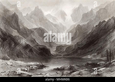 PIRENEI/LAC GAUBE C1835 Foto Stock