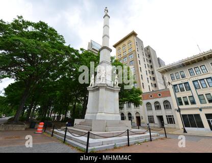 Il memoriale di confederati ad Augusta, in Georgia. Foto Stock