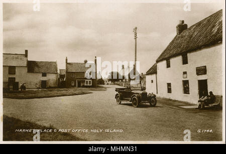 Mercato e ufficio postale, Lindisfarne Foto Stock