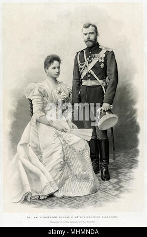 Nicola II di Russia e Alexandra Feodorovna 1901 Foto Stock