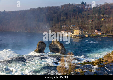 Cascate del Reno di Schaffhausen, Svizzera Foto Stock
