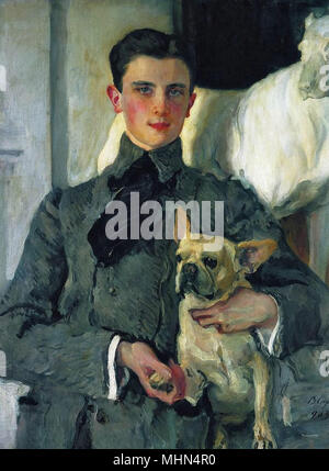 Serov Valentin - Ritratto del Conte F.F. Sumarokov-Elston (più tardi il principe Yusupov) con il cane Foto Stock