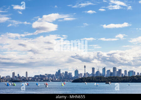 Barca a vela Porto di Sydney Foto Stock