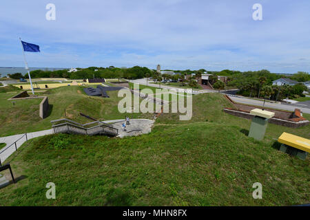 Fort Moultrie una fortezza americano che è stato utilizzato dal 1776 al 1947. Foto Stock