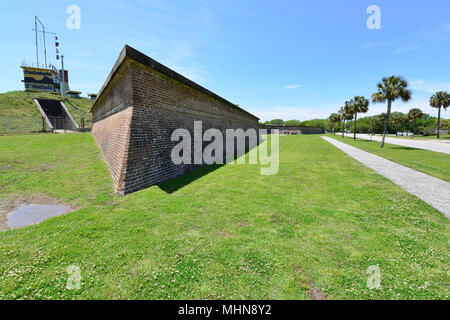 Fort Moultrie una fortezza americano che è stato utilizzato dal 1776 al 1947. Foto Stock