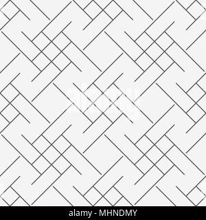 Vector moderna geometria seamless pattern trippy, in bianco e nero geometrica astratta sfondo della linea, la linea monocromatica texture retrò, hipster fashion des Illustrazione Vettoriale