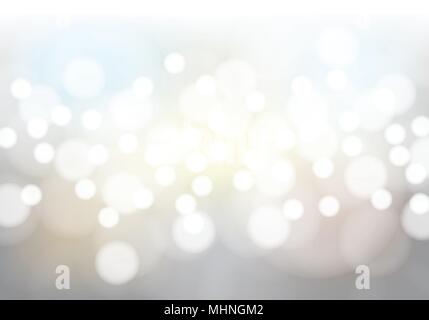 Abstract soft bianca bokeh in luce soft colore sfondo di lusso illustrazione vettoriale. Illustrazione Vettoriale