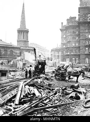 Lavori di demolizione a Langham Place, Londra Foto Stock