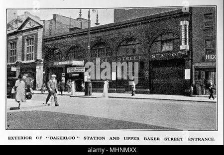 Stazione di Baker Street, Marylebone Road, Londra Foto Stock