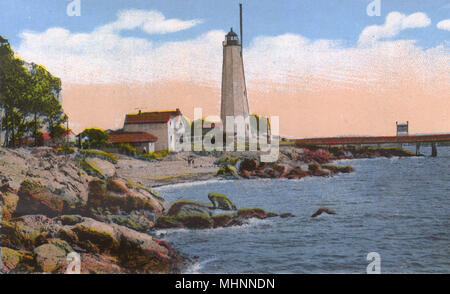 New Haven, Connecticut, USA - Lighthouse Point Foto Stock