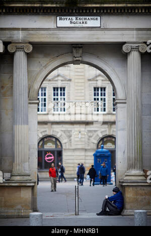 Glasgow in Scozia, Royal Exchange Square Foto Stock