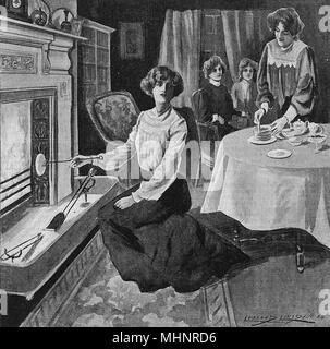 Tostare i muffin al fuoco Foto Stock