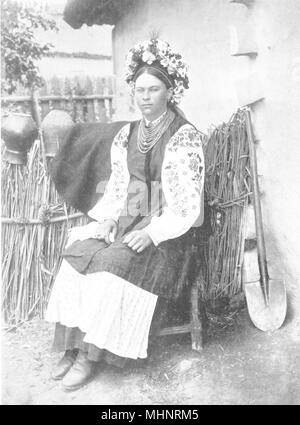 La RUSSIA. Costume contadina, Russia; 1900 antica vintage delle immagini di stampa Foto Stock