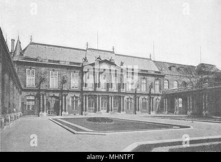 Parigi. Palais des Archives 1895 antica vintage delle immagini di stampa Foto Stock