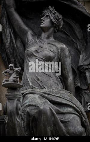 Glasgow in Scozia e il Kelvingrove Park, signore Frederick Sleigh Roberts, di Khandahar, Pretoria e Waterford statua dettaglio dallo scultore Harry Bates Foto Stock