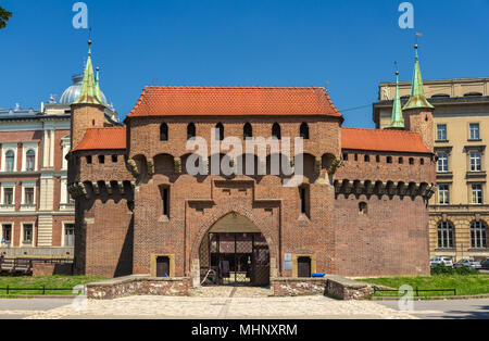 Cracovia barbican - Polonia Foto Stock