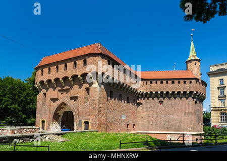 Cracovia barbican - Polonia Foto Stock