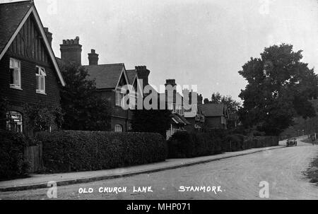 Old Church Lane, Stanmore, Middlesex Foto Stock