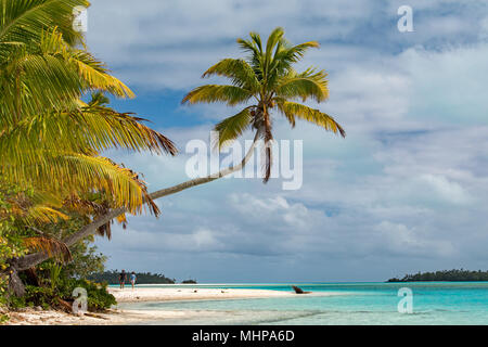 Polinesia Aitutaki Isole Cook paradiso tropicale vista paesaggio panorama Foto Stock