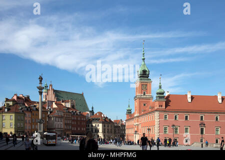 Varsavia, Polonia - 28 aprile 2018 , Zygmunt Colonna, Piazza Castello, la Città Vecchia, Varsavia, Polonia Foto Stock