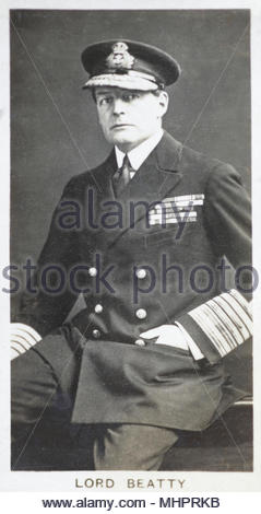 Sir David Beatty, ammiraglio della flotta, Earl Beatty 1871 - 1936, era un britannico comandante navale, ritratto 1920s Foto Stock