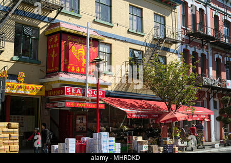 Chinatown, Victoria, Isola di Vancouver, British Columbia, Canada Foto Stock