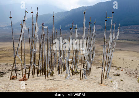 Valle Phobjikha, Wangdue Phodrang, Bhutan Foto Stock