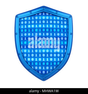 Protezione con codice binario isolato Foto Stock