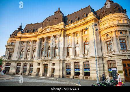 Bucarest, Romania - 28.04.2018: Biblioteca Centrale Università di Bucarest, Carol I Foto Stock