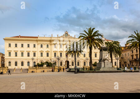 Piazza d'Italia a Sassari, Sardegna, Italia Foto Stock