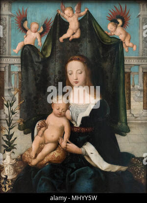 Hans Holbein il Vecchio (ca. 1465-1524), Maria con il dormire Cristo Bambino, ca. 1520. Maria mit dem schlafenden Christuskind. Foto Stock