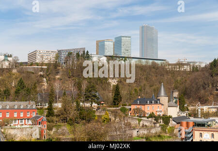 Vista delle istituzioni europee di immobili - città di Lussemburgo Foto Stock