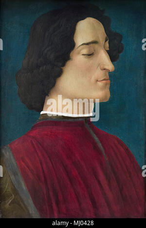 Sandro Botticelli (1445-1510), il Ritratto di Giuliano de' Medici (1453-1478), ca. 1478. Foto Stock