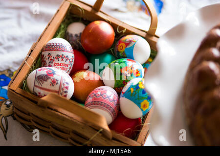 Tradizionale torta di Pasqua, pasca Foto Stock