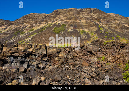 Parco Nazionale dei Vulcani delle Hawaii Escursionismo Scenic Foto Stock