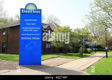 Days Inn Hotel a M20 servizi in Maidstone, Kent, Regno Unito Foto Stock