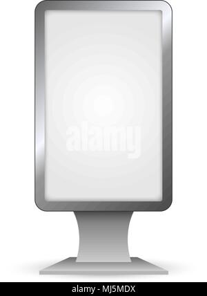 Verticale lightbox all'aperto. Città mockup formato. Illustrazione Vettoriale