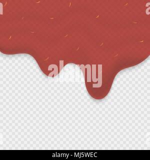 Il gocciolamento di fragole o lamponi confettura rossa. Illustrazione Vettoriale