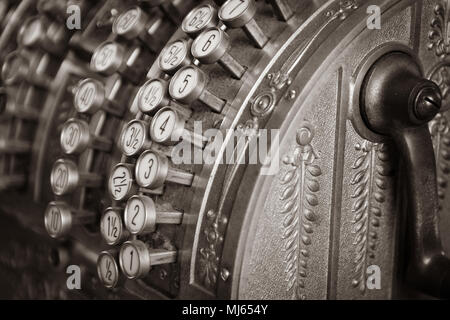 Il vecchio registratore di cassa Foto Stock