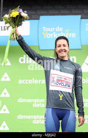 Team GB Ciclismo Dani Rowe con i più attivi jersey durante il giorno due di ASDA donna Tour de Yorkshire da Barnsley a Ilkley. Foto Stock