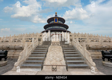 Meraviglioso e fantastico tempio di Pechino - Il Tempio del Cielo a Pechino in Cina. Sala della Preghiera del Buon Raccolto. Foto Stock