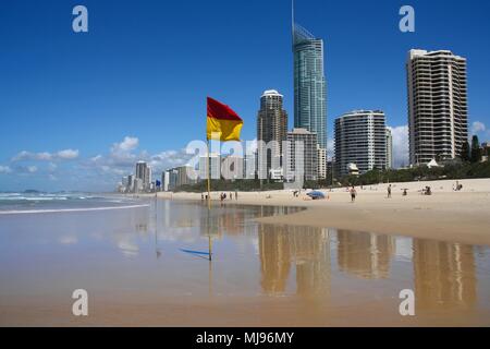 Surfers Paradise, Australia - città skyline di Gold Coast. Foto Stock