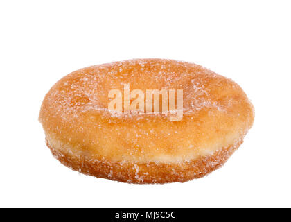 Ciambella di zucchero isolato su sfondo bianco. Foto Stock