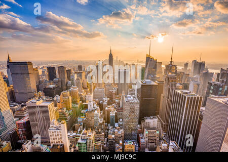New York, New York, Stati Uniti d'America midtown skyline di Manhattan. Foto Stock