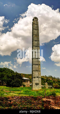 Lapidi aka Axum stele in Etiopia settentrionale Foto Stock